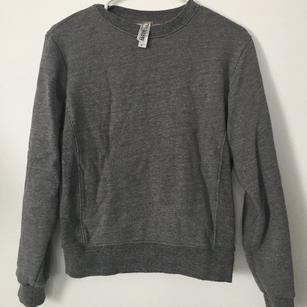 Grey XS American Apparel Crew Sweatshirt